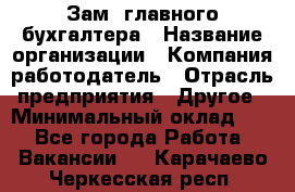 Зам. главного бухгалтера › Название организации ­ Компания-работодатель › Отрасль предприятия ­ Другое › Минимальный оклад ­ 1 - Все города Работа » Вакансии   . Карачаево-Черкесская респ.